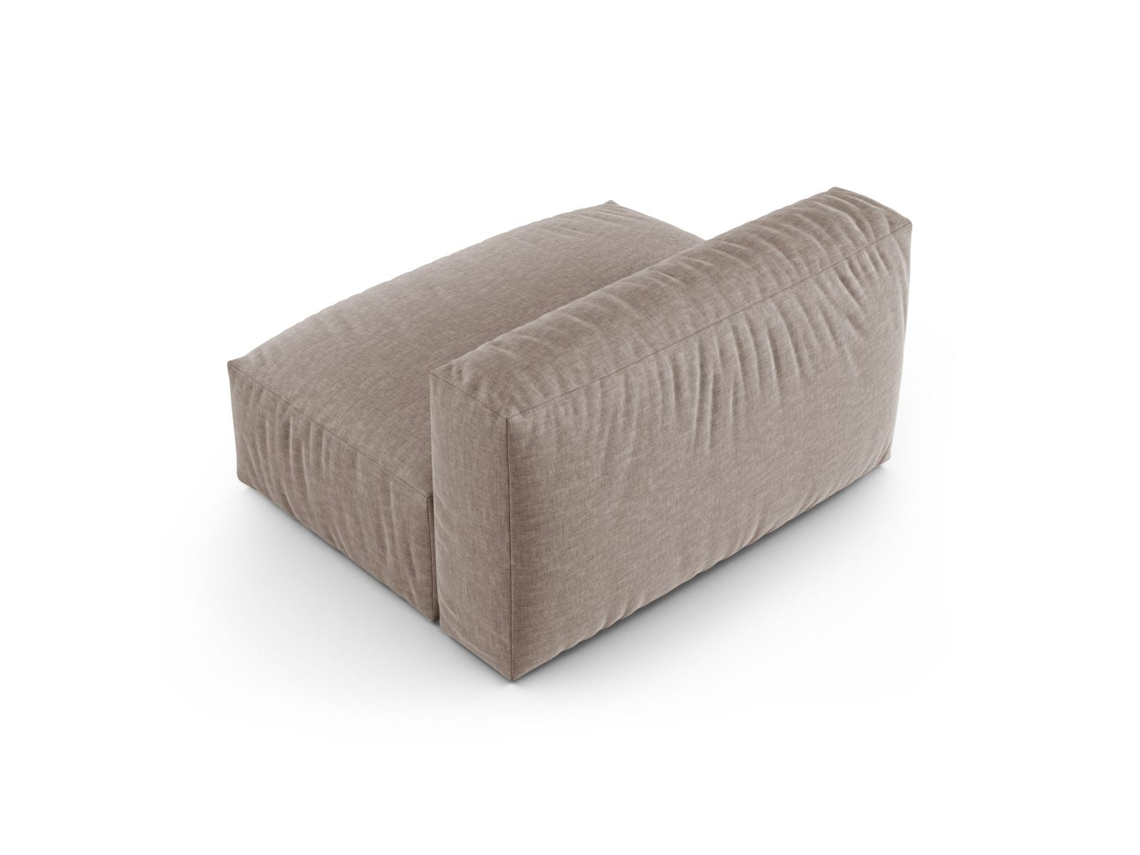 Elegantes 1-Sitzer Sofa Martina Wide XL in edlem Dunkelbeige, ideal für moderne Wohnkonzepte und flexible Raumgestaltung.