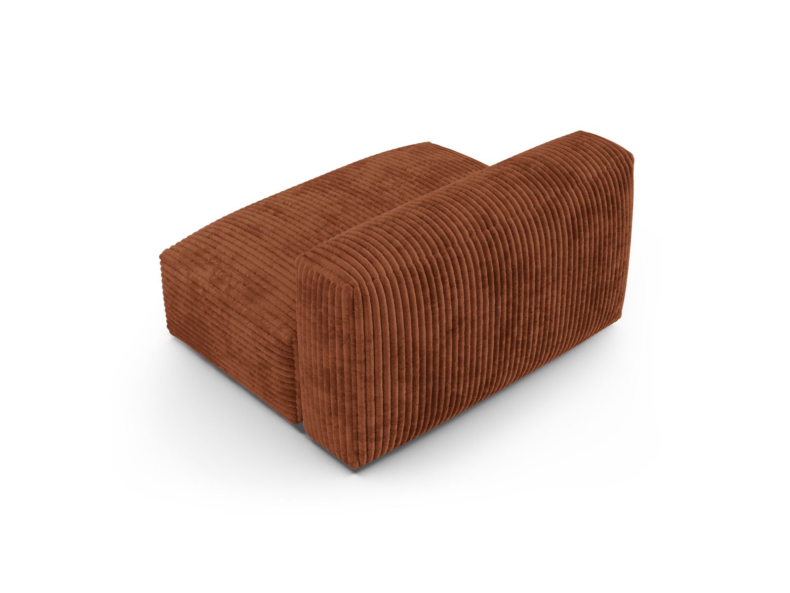 Elegantes 1-Sitzer Sofa Martina Wide XL in warmem Ziegelrot, ideal für moderne Wohnräume und entspannte Sitzgelegenheiten.