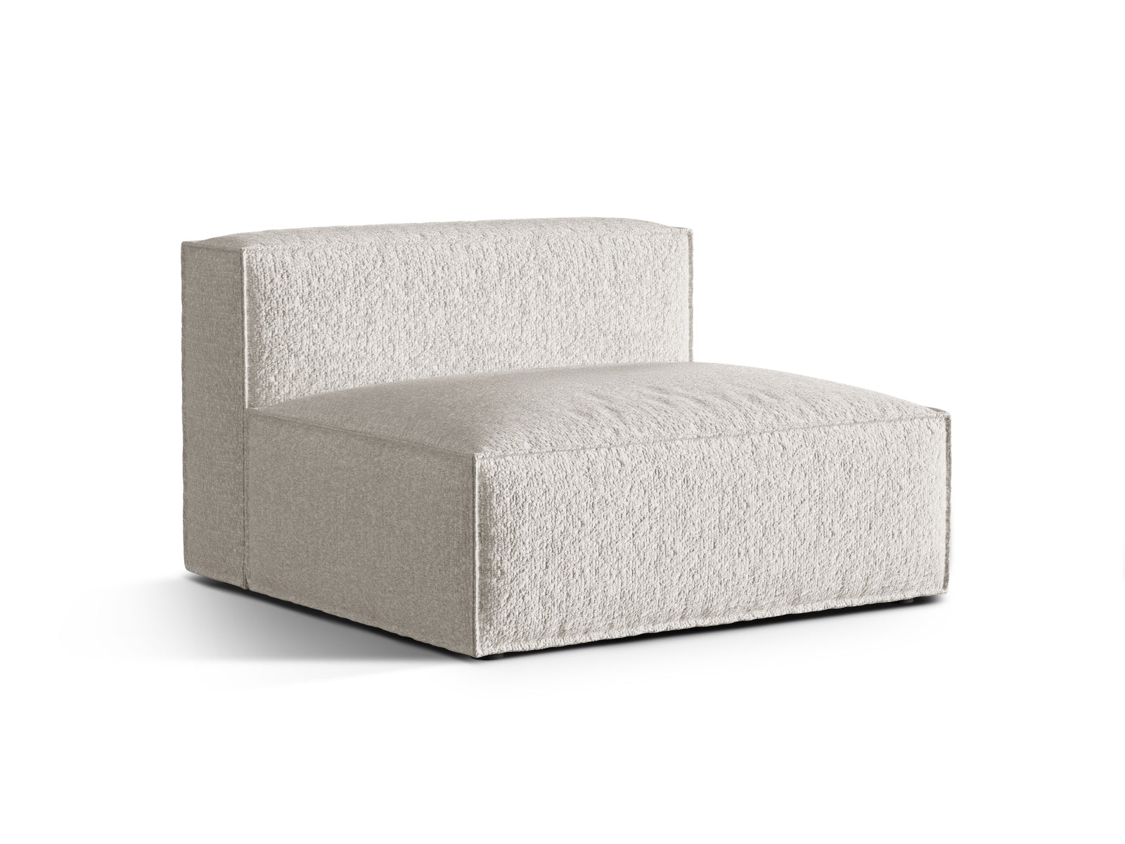 Elegantes Nuria Modul Armless 2 Sitzer Sofa in Grau-Beige Melange, ideal für moderne Wohnräume und vielseitige Gestaltung.