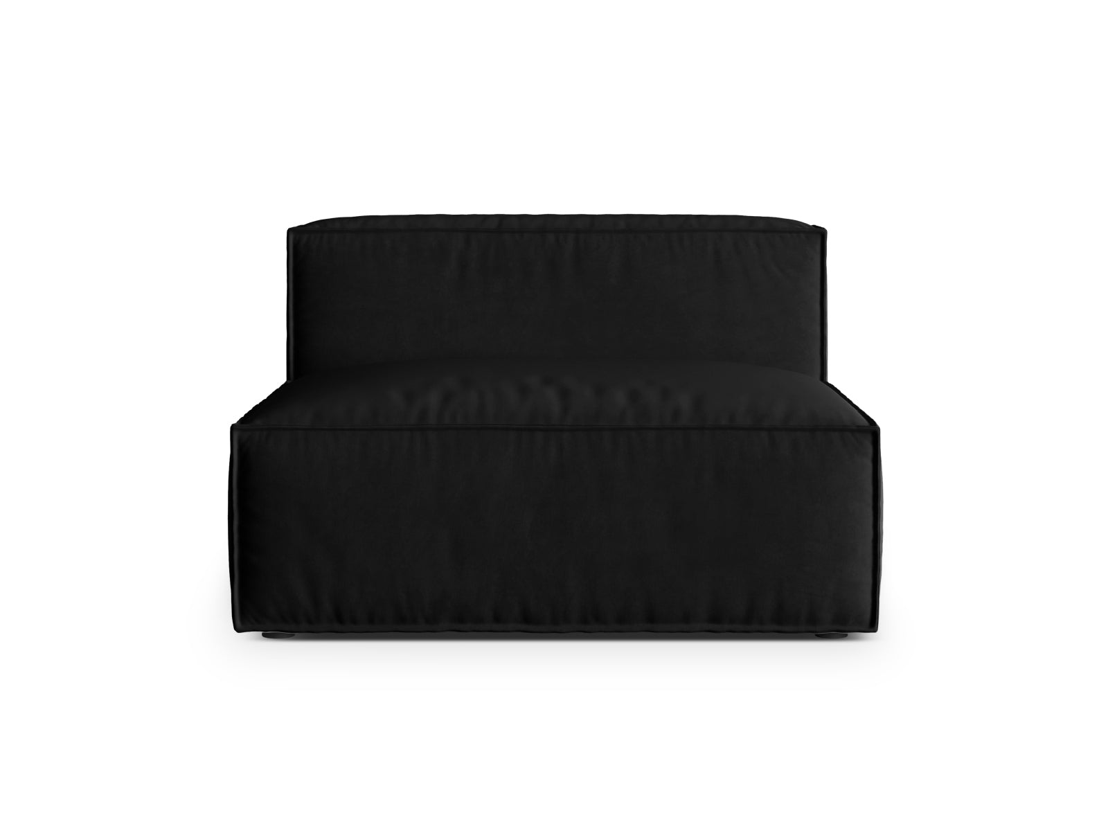 Nuria Velour Modul Armless 2 Sitzer in Black-Paris präsentiert im Onlineshop von KAQTU Design AG. Modulares Sofa ist von Micadoni