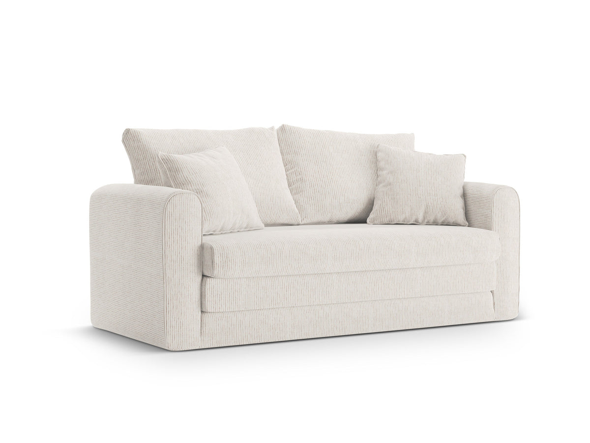 Lido Sofa mit Schlaffunktion 2 Sitzer in Light Beige-Baltimore präsentiert im Onlineshop von KAQTU Design AG. Bettsofa ist von Micadoni