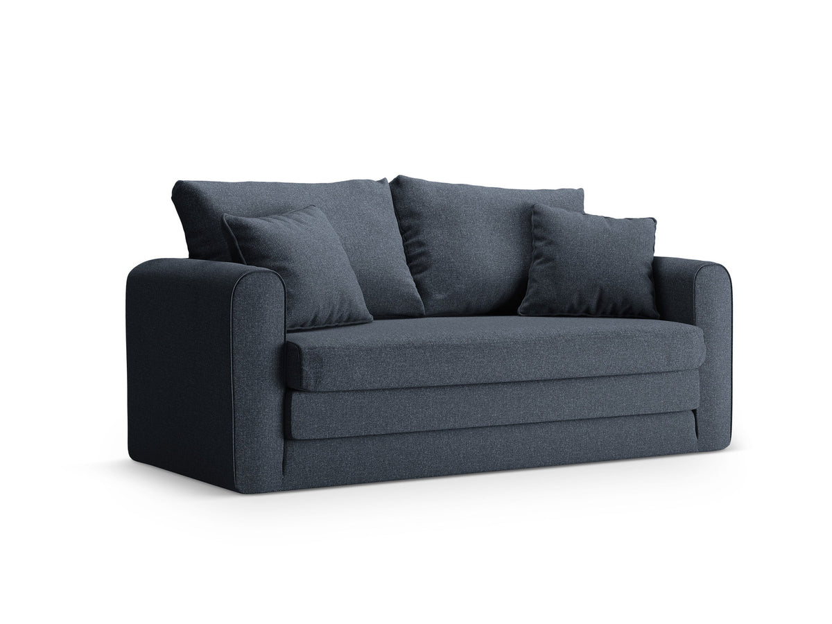 Lido Sofa mit Schlaffunktion 2 Sitzer in Dark Blue-Solid präsentiert im Onlineshop von KAQTU Design AG. Bettsofa ist von Micadoni