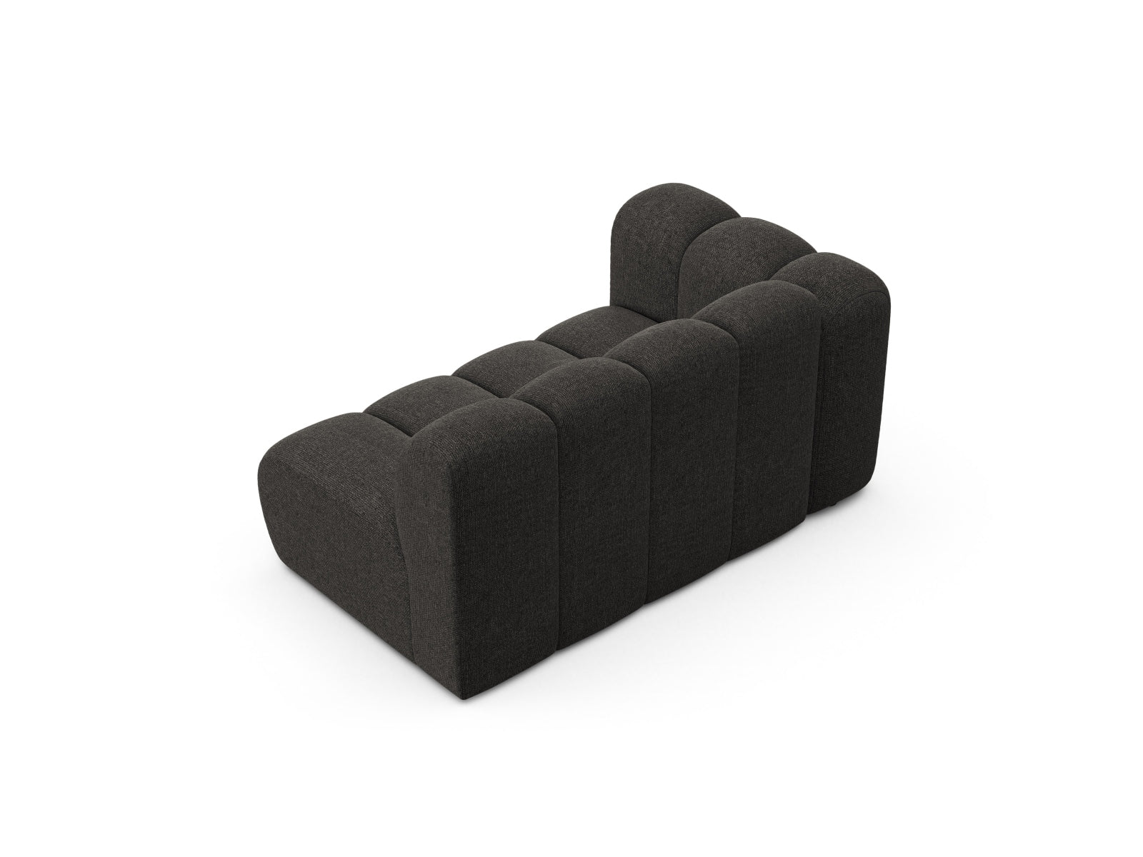 Modernes, dunkelgraues 2-Sitzer-Modulsofa Lupine von Micadoni, perfekt für kreative Raumgestaltungen und gemütliche Sitzgelegenheiten.