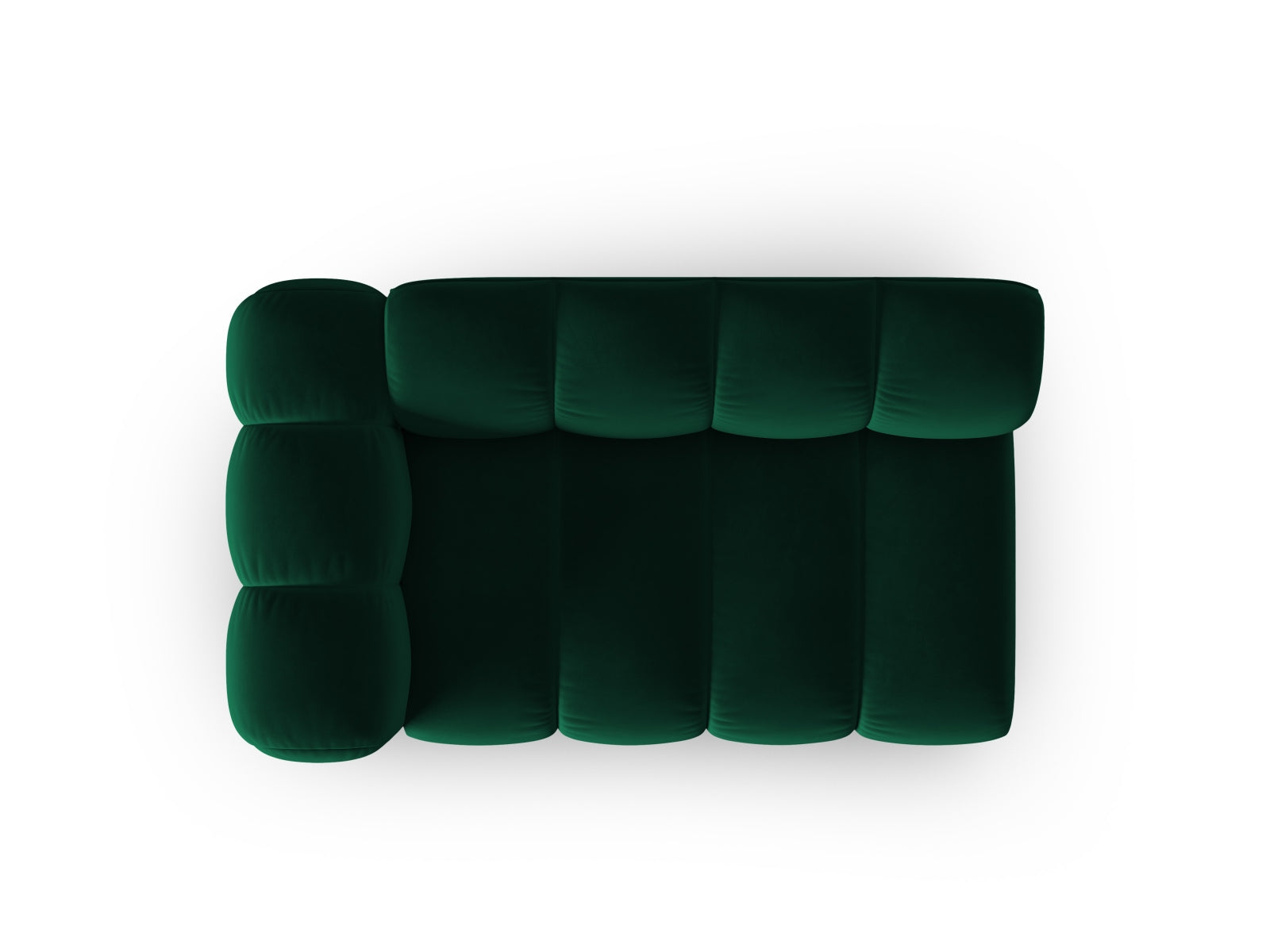 Lupine Velour links Modular Sofa 2 Sitzer in Bottle Green präsentiert im Onlineshop von KAQTU Design AG. Modulares Sofa ist von Micadoni