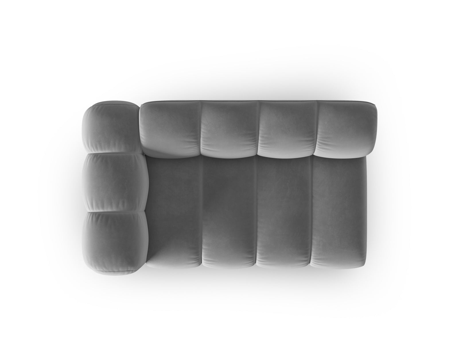 Lupine Velour links Modular Sofa 2 Sitzer in Grey präsentiert im Onlineshop von KAQTU Design AG. Modulares Sofa ist von Micadoni