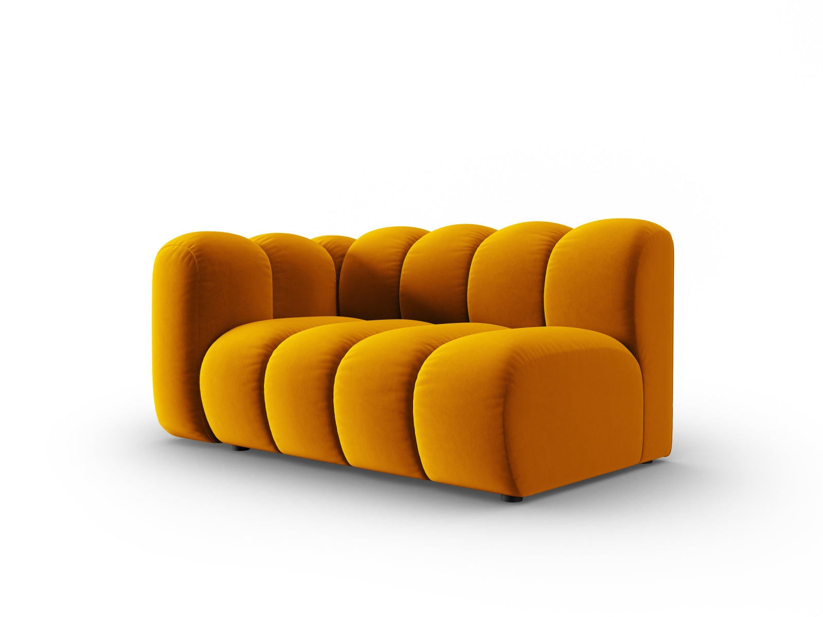 Lupine Velour links Modular Sofa 2 Sitzer in Yellow präsentiert im Onlineshop von KAQTU Design AG. Modulares Sofa ist von Micadoni