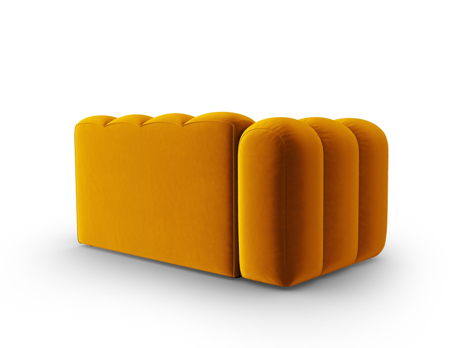 Modulares 2-Sitzer Sofa in luxuriösem Velours, strahlt Stil und Komfort aus, perfekt für moderne Wohnkonzepte von Micadoni.