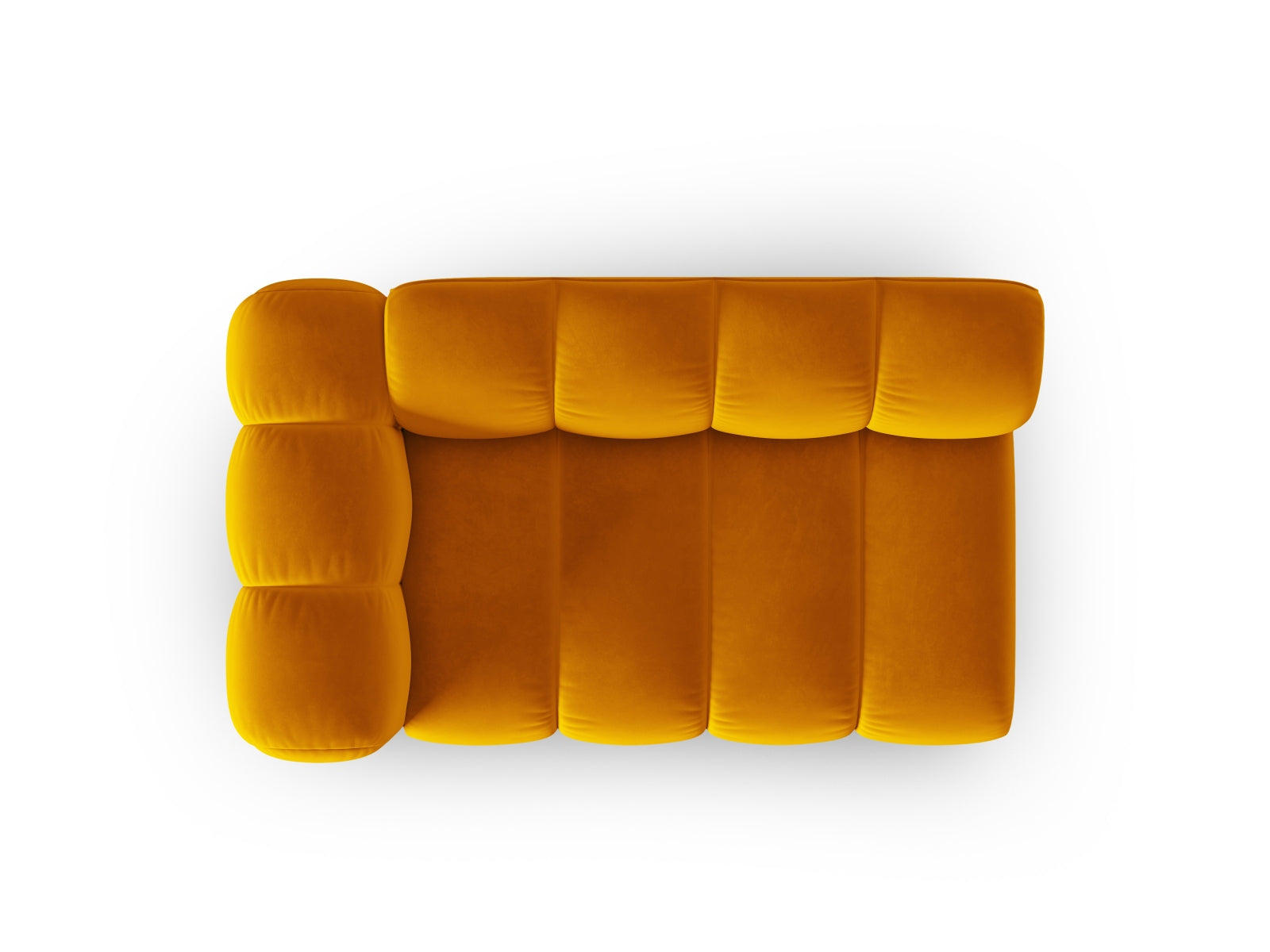 Lupine Velour links Modular Sofa 2 Sitzer in Yellow präsentiert im Onlineshop von KAQTU Design AG. Modulares Sofa ist von Micadoni