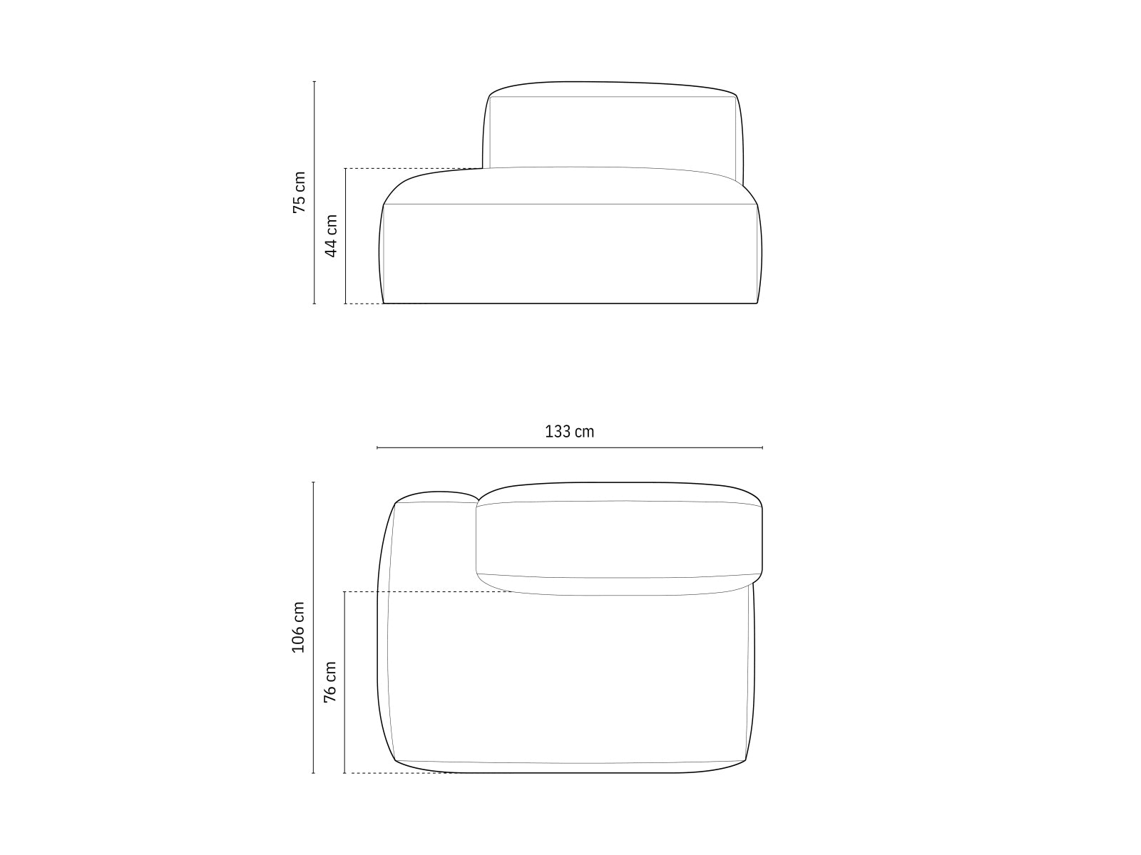 Martina Sofa links 2 Sitzer in Petrol präsentiert im Onlineshop von KAQTU Design AG. L-Sofa links ist von Micadoni