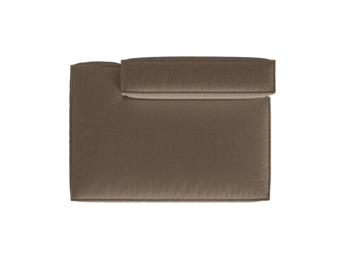 3-Sitzer Modulares Sofa links Nuria in Cappuccino-Liberty präsentiert im Onlineshop von KAQTU Design AG. 3er Sofa ist von Micadoni