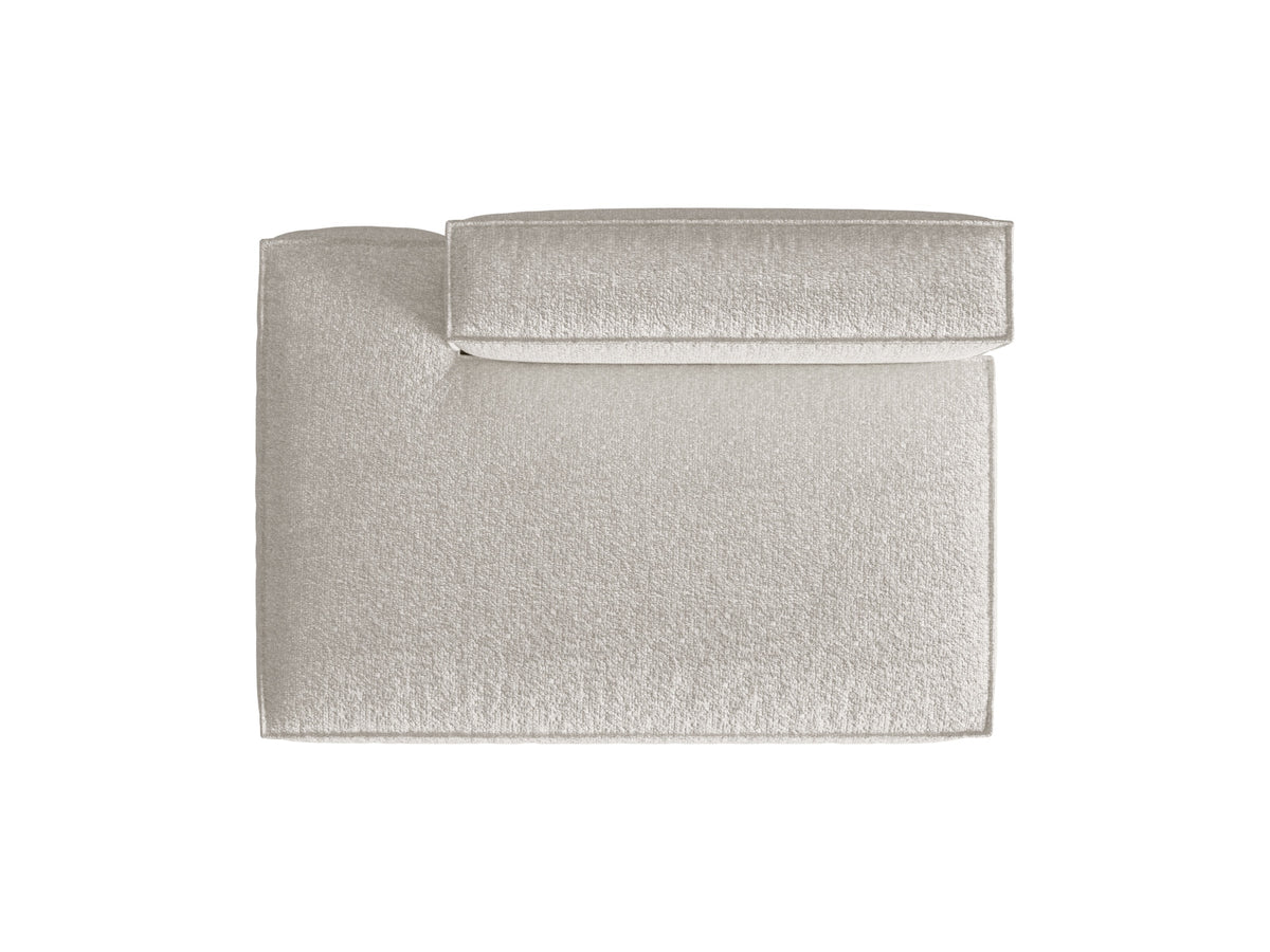 Nuria Boucle Modular Sofa links 3 Sitzer in Grey Beige Melange-Monet präsentiert im Onlineshop von KAQTU Design AG. Modulares Sofa ist von Micadoni