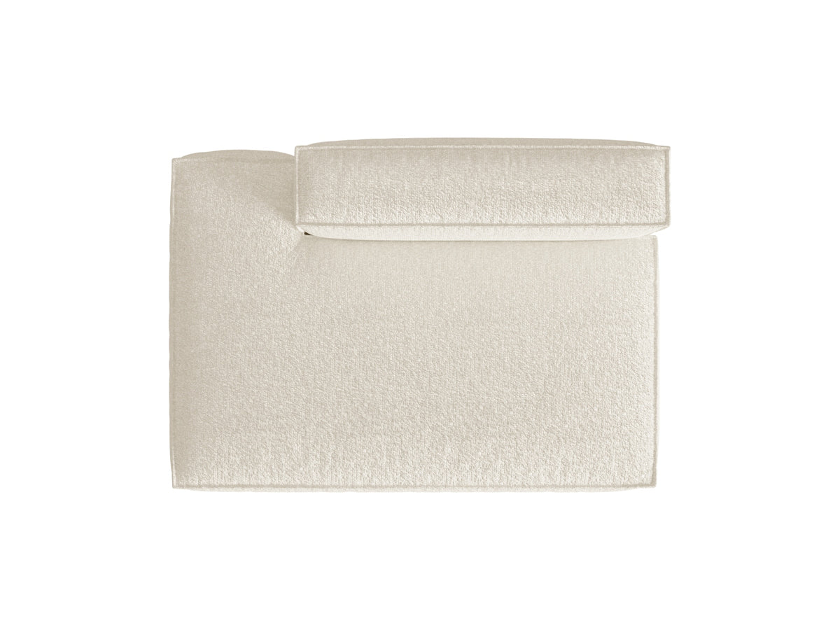 Nuria Boucle Modular Sofa links 3 Sitzer in Ivory-Monet präsentiert im Onlineshop von KAQTU Design AG. Modulares Sofa ist von Micadoni