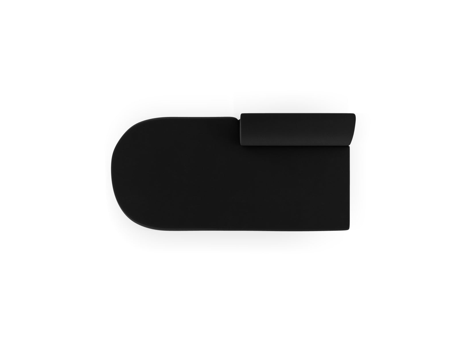 Miley Sitting Module Open links 2 Sitzer in Black präsentiert im Onlineshop von KAQTU Design AG. Modulares Sofa ist von Micadoni