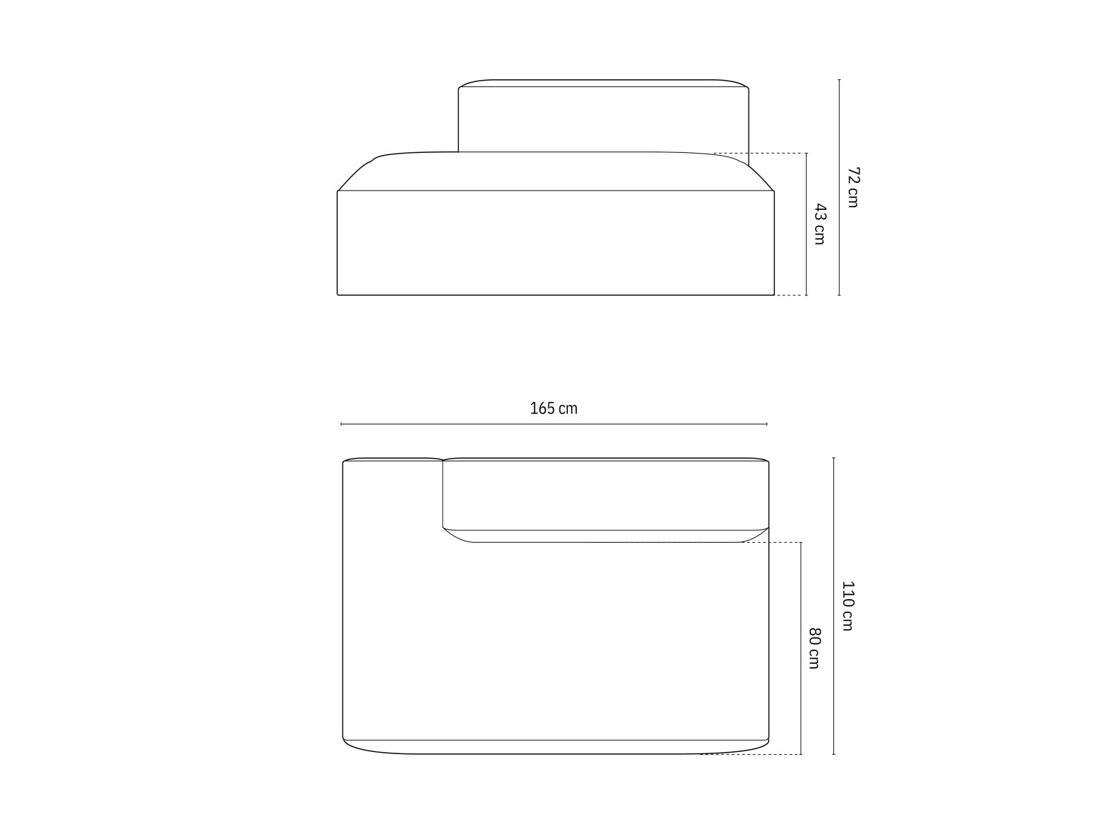 Elegantes 3-Sitzer Sofa Nuria mit offener rechter Seite, ideal für moderne Wohnkonzepte. Bequem und stilvoll für entspannte Stunden.