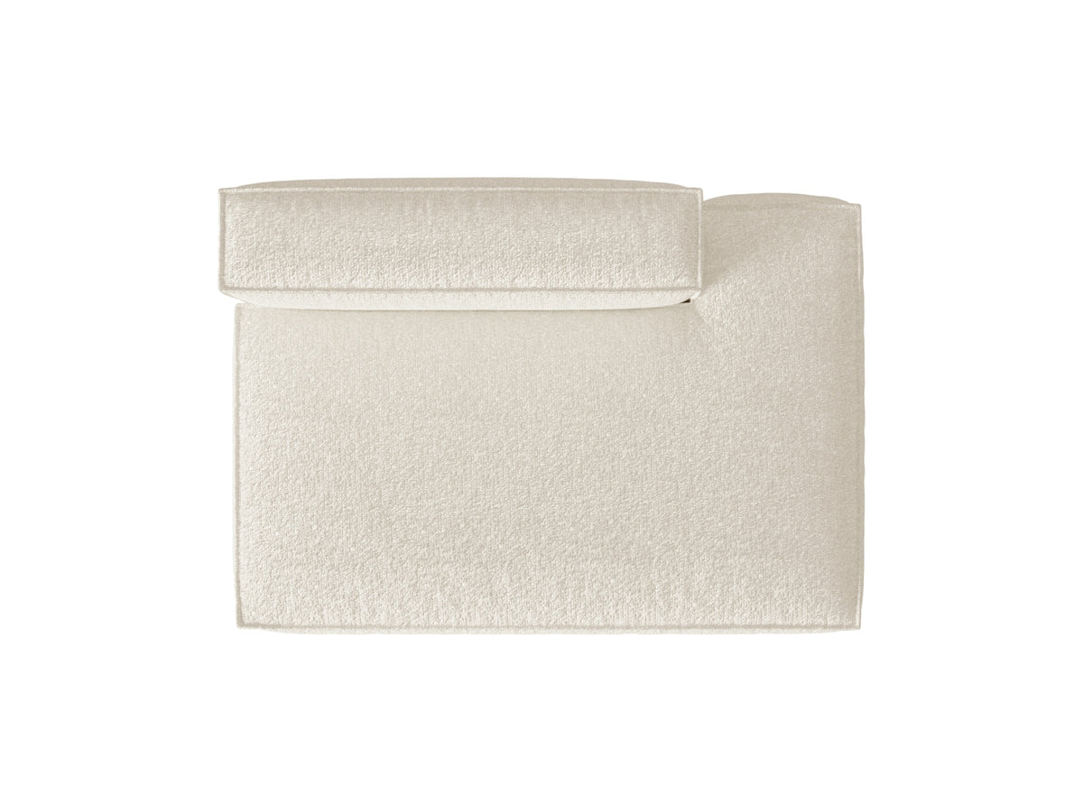 Nuria Boucle rechts Modular Sofa 3 Sitzer in Ivory-Monet präsentiert im Onlineshop von KAQTU Design AG. Modulares Sofa ist von Micadoni
