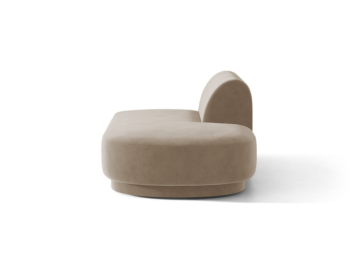 Miley Sitting Module Open rechts 2 Sitzer in Cappuccino-Bluvel präsentiert im Onlineshop von KAQTU Design AG. Modulares Sofa ist von Micadoni