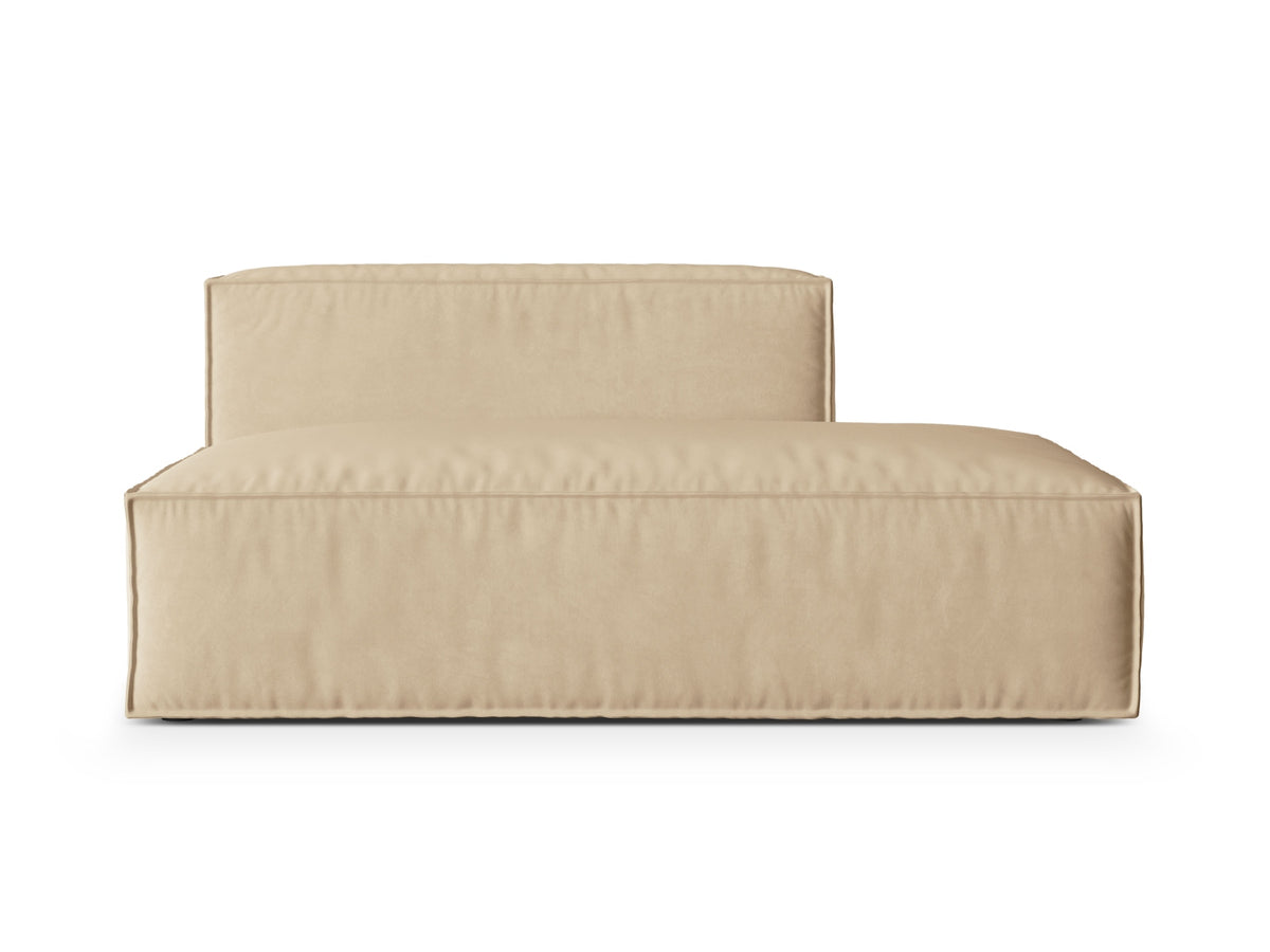 Nuria Velour Modular Sofa rechts 3 Sitzer in Nude-Paris präsentiert im Onlineshop von KAQTU Design AG. Modulares Sofa ist von Micadoni