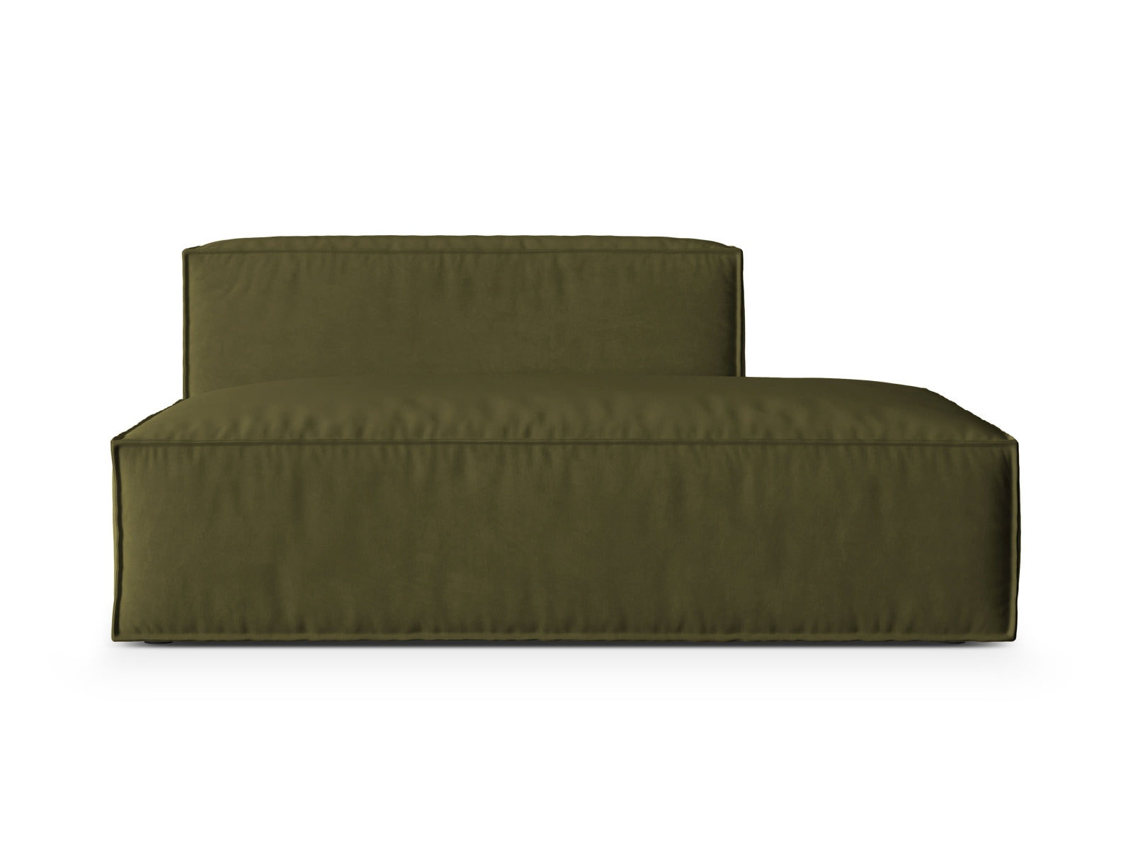 Nuria Velour Modular Sofa rechts 3 Sitzer in Moss Green Melange präsentiert im Onlineshop von KAQTU Design AG. Modulares Sofa ist von Micadoni