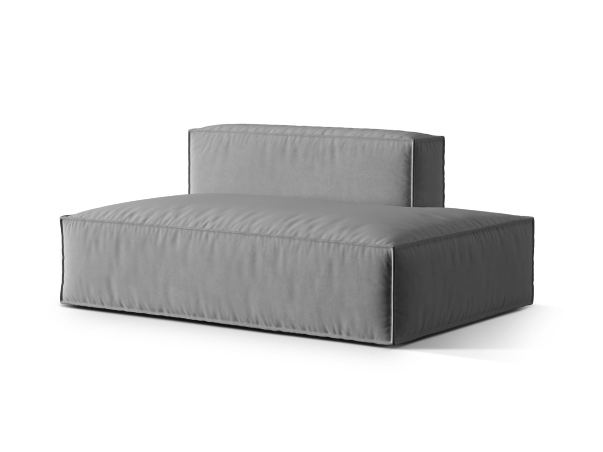 Nuria Velour Modular Sofa rechts 3 Sitzer in Grey-Paris präsentiert im Onlineshop von KAQTU Design AG. Modulares Sofa ist von Micadoni