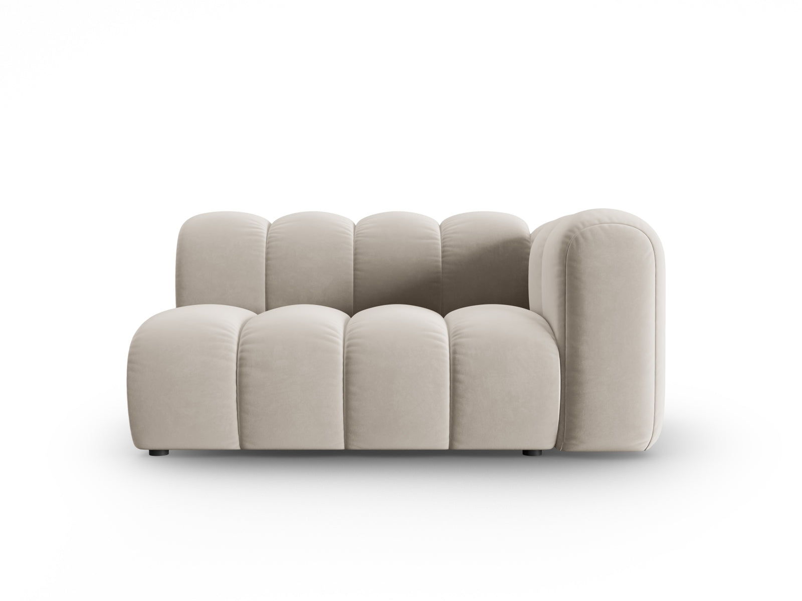 Lupine Velour Modular Sofa rechts 2 Sitzer in Beige-Salvador präsentiert im Onlineshop von KAQTU Design AG. Modulares Sofa ist von Micadoni