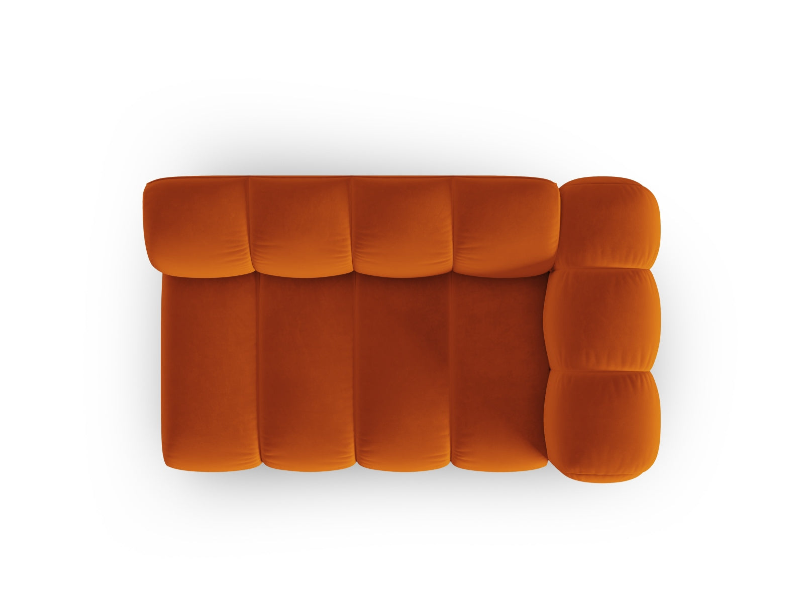 Lupine Velour Modular Sofa rechts 2 Sitzer in Terracotta präsentiert im Onlineshop von KAQTU Design AG. Modulares Sofa ist von Micadoni