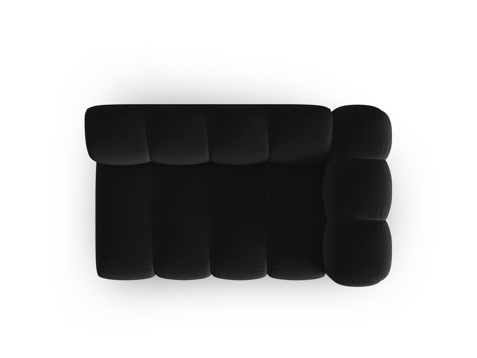 Lupine Velour Modular Sofa rechts 2 Sitzer in Black präsentiert im Onlineshop von KAQTU Design AG. Modulares Sofa ist von Micadoni