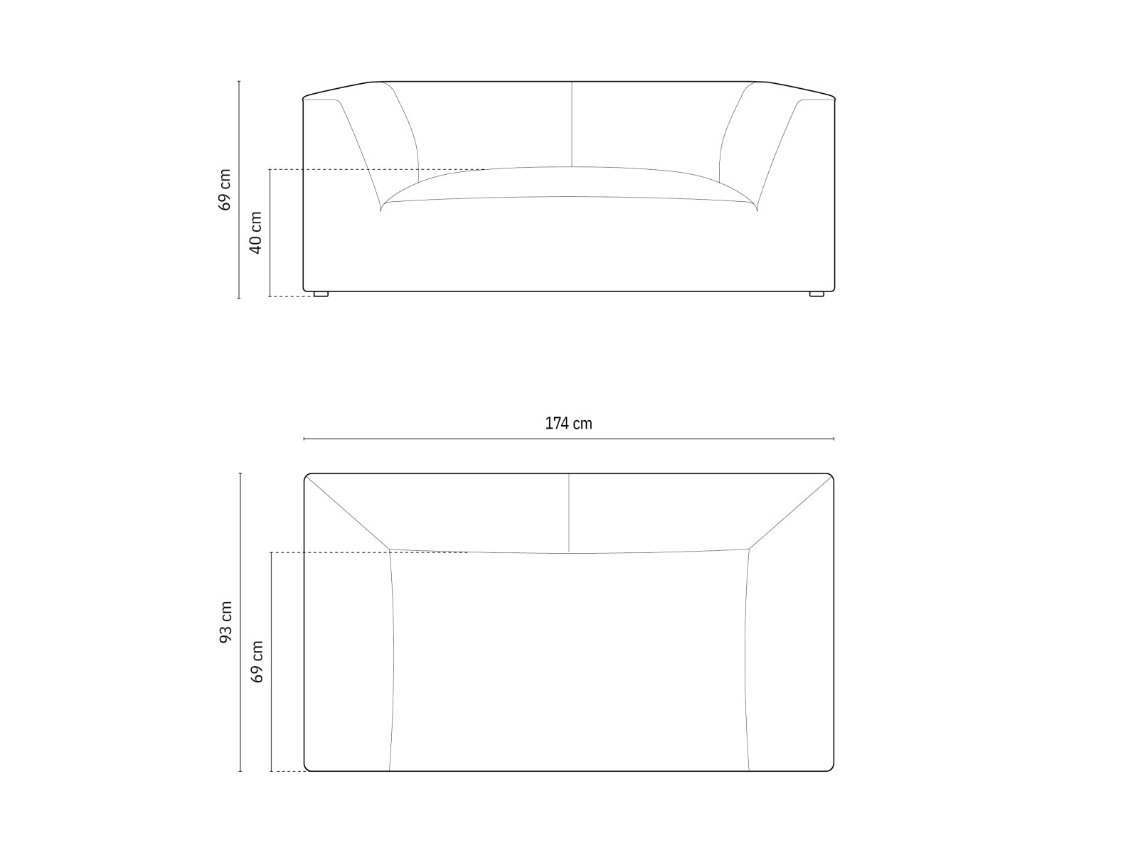 Ruby Sofa 2 Sitzer in Green präsentiert im Onlineshop von KAQTU Design AG. 2er Sofa ist von Micadoni