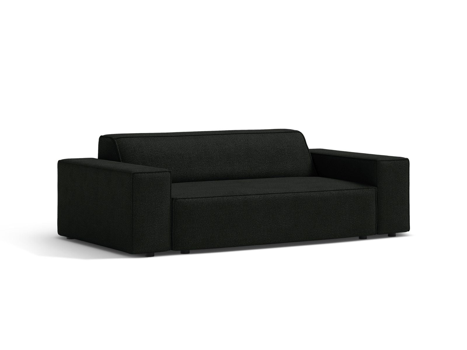 Elegantes 2-Sitzer Sofa Jodie in stilvollem Schwarz-Baloo, ideal für moderne Wohnräume, erhältlich bei KAQTU Design AG.