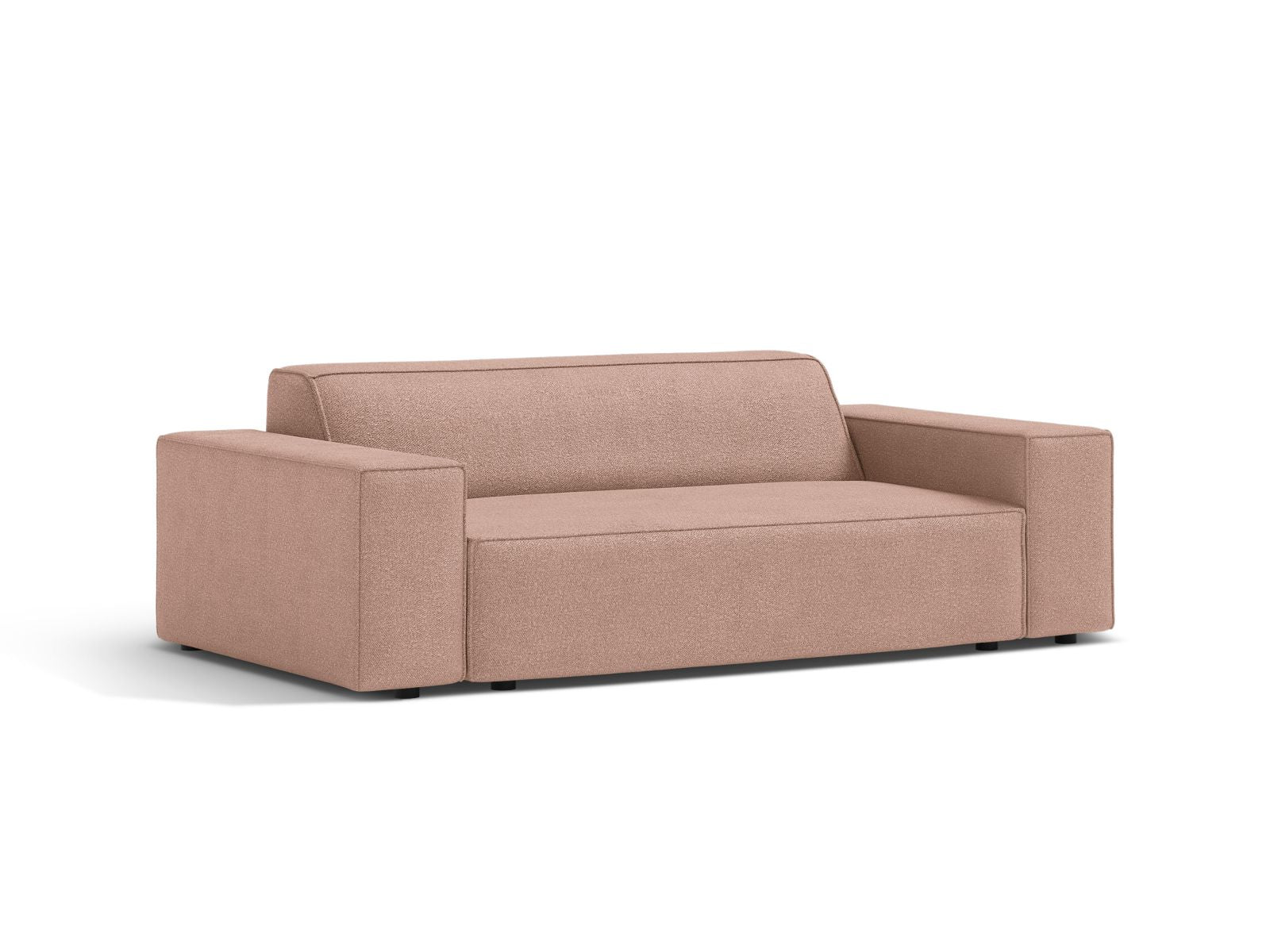 Elegantes 2-Sitzer Sofa Jodie in sanftem Powder Pink, ideal für stilvolle Wohnräume, erhältlich bei KAQTU Design AG.