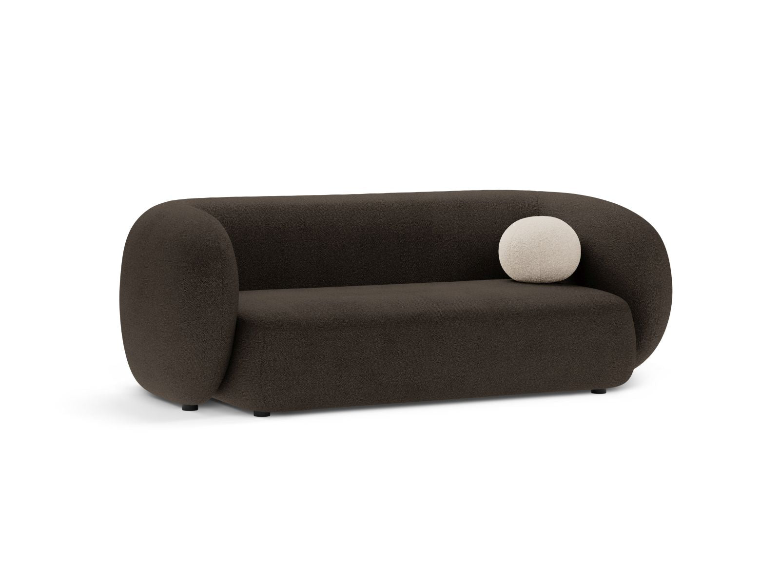 Elegantes 2-Sitzer Sofa Kate in warmem Braun, ideal für moderne Wohnräume. Modular und stilvoll, perfekt für entspannte Stunden.