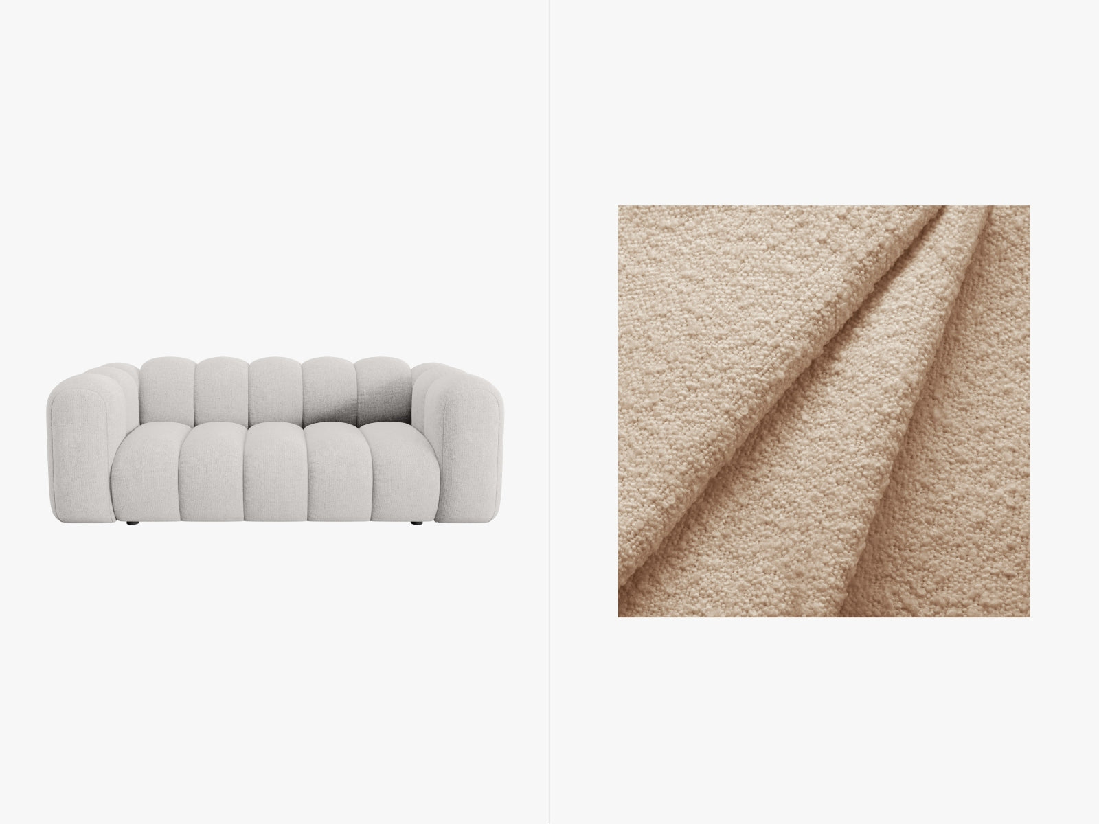 Lupine Sofa 2 Sitzer in Beige präsentiert im Onlineshop von KAQTU Design AG. 2er Sofa ist von Micadoni