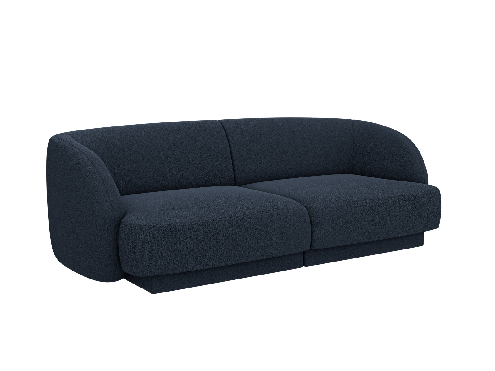 Miley Boucle Sofa 2 Sitzer in Dark Blue präsentiert im Onlineshop von KAQTU Design AG. 3er Sofa ist von Micadoni