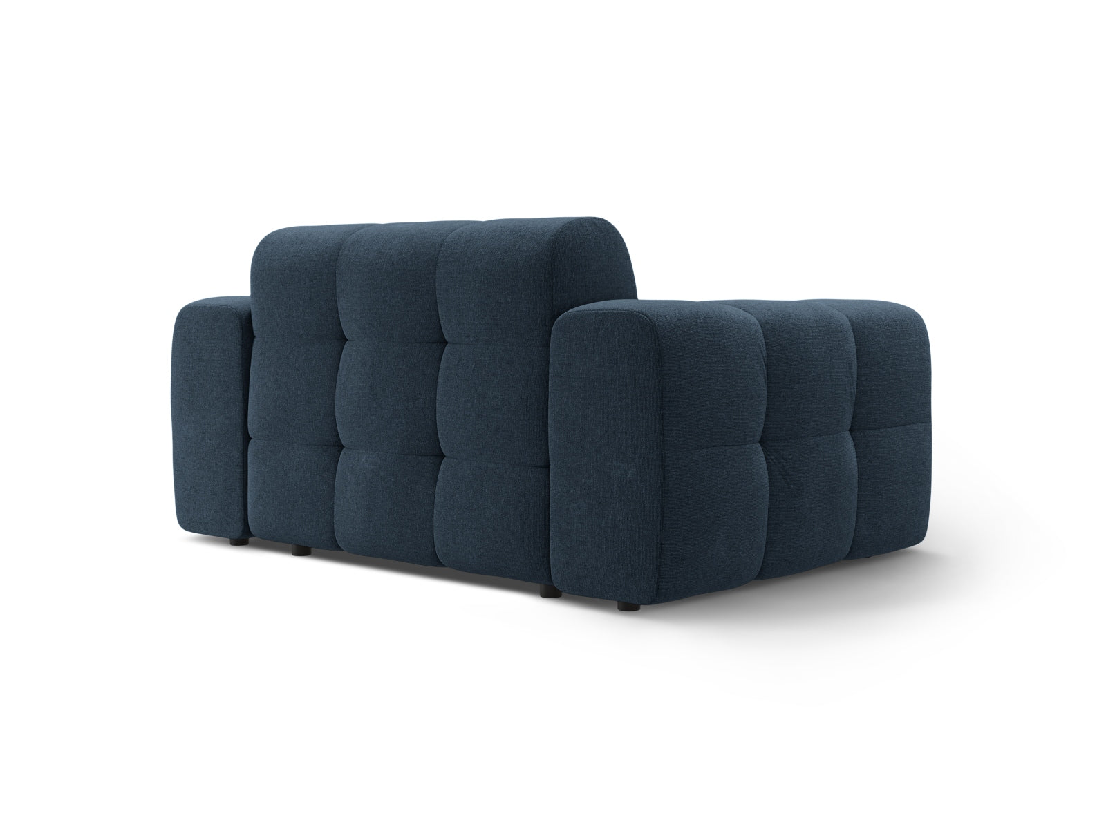 Elegantes Kendal 2-Sitzer Sofa in edlem Navy Blau, ideal für moderne Wohnstile, vereint Komfort und zeitgemäßes Design von Micadoni.