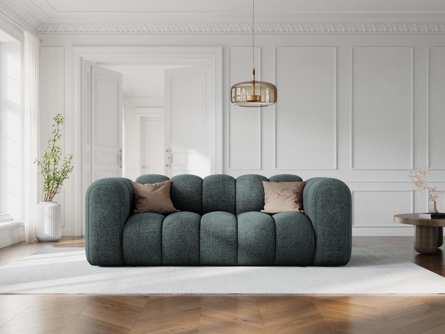Lupine Sofa 2 Sitzer in Petrol präsentiert im Onlineshop von KAQTU Design AG. 2er Sofa ist von Micadoni