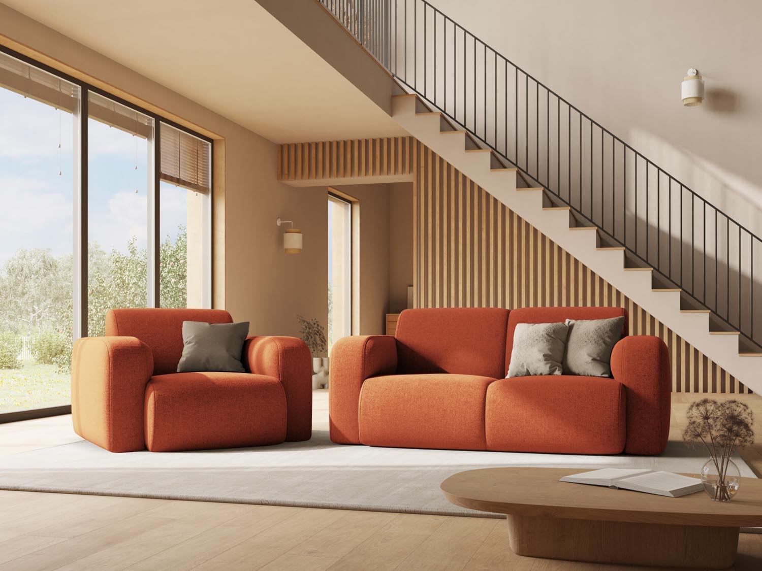 Molino Sofa 2 Sitzer in Beige präsentiert im Onlineshop von KAQTU Design AG. 2er Sofa ist von Micadoni