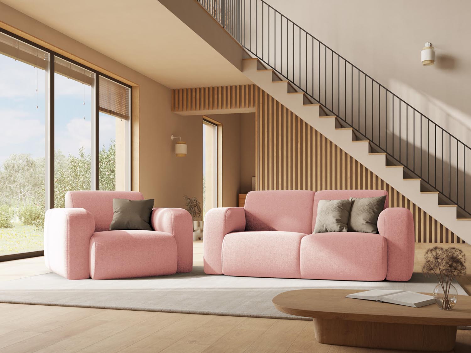 Molino Sofa 2 Sitzer in Terracotta präsentiert im Onlineshop von KAQTU Design AG. 2er Sofa ist von Micadoni