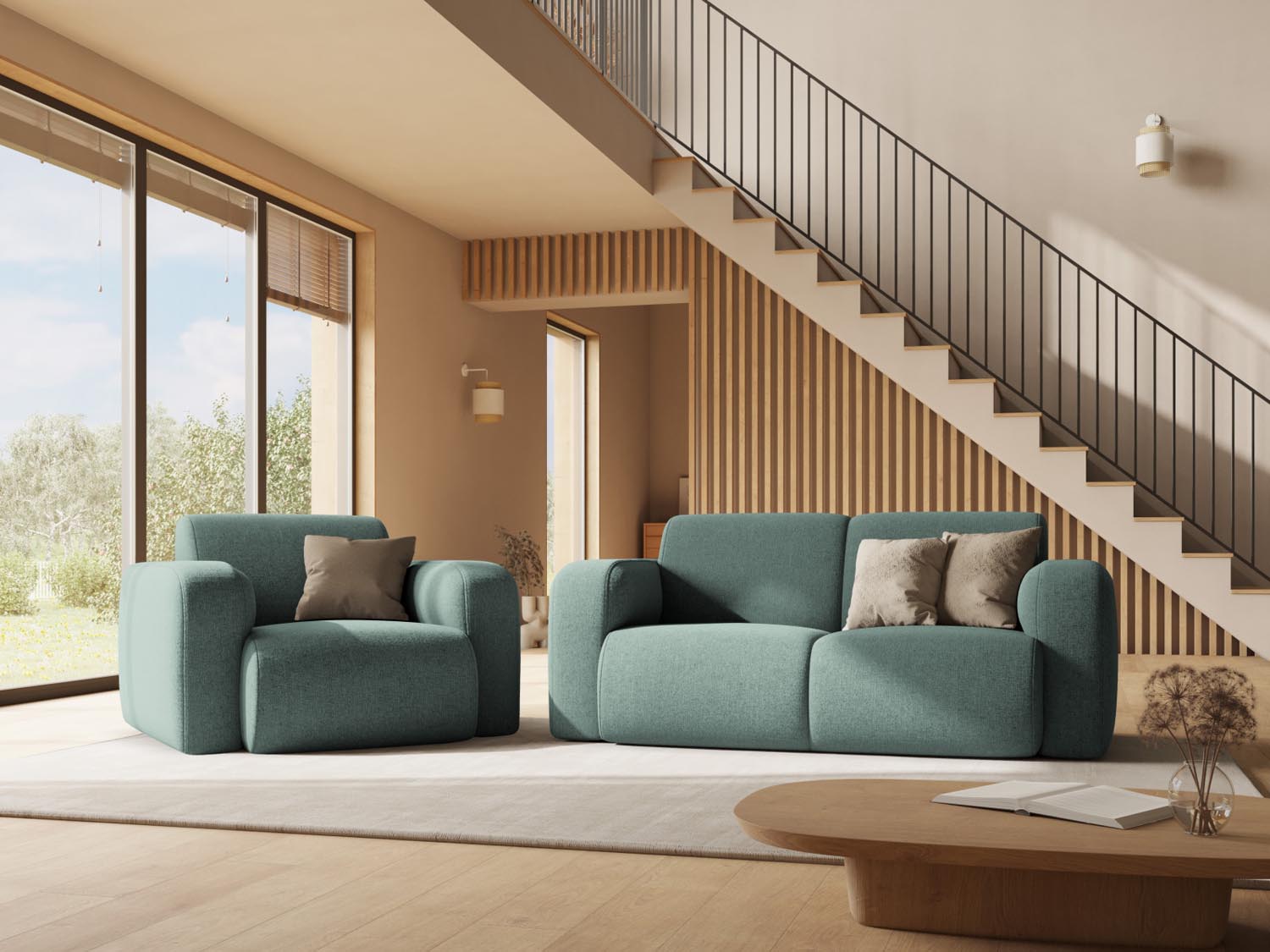 Molino Sofa 2 Sitzer in Pink präsentiert im Onlineshop von KAQTU Design AG. 2er Sofa ist von Micadoni