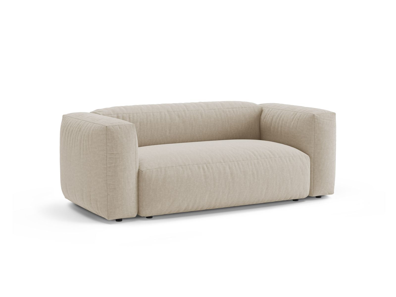 Elegantes 2-Sitzer Sofa Martina in sanftem Beige, ideal für stilvolle Wohnräume. Hochwertige Verarbeitung von Micadoni.