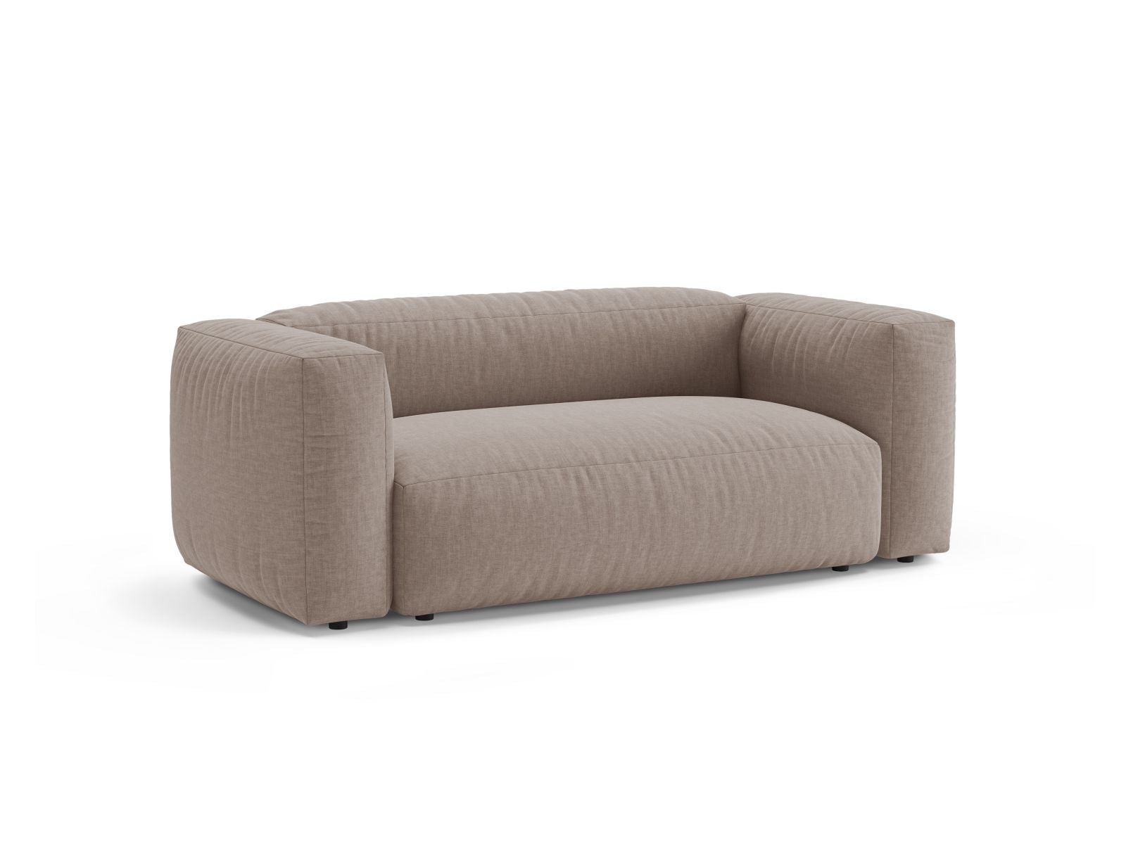 Elegantes 2-Sitzer Sofa Martina in stilvollem Dunkelbeige, ideal für moderne Wohnräume, erhältlich bei KAQTU Design AG.