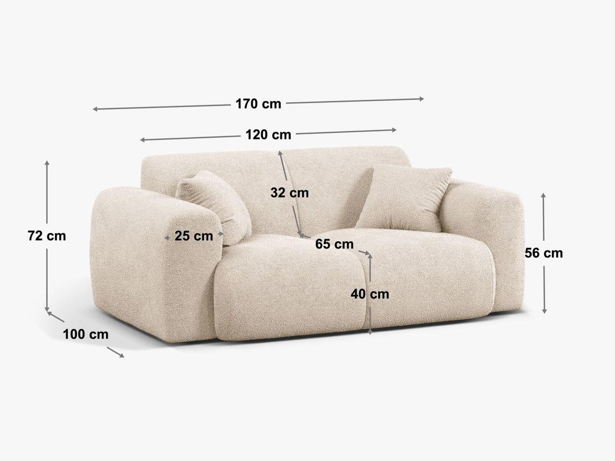 2-Sitzer Sofa Molino in Terracotta-Casino präsentiert im Onlineshop von KAQTU Design AG. 2er Sofa ist von Micadoni