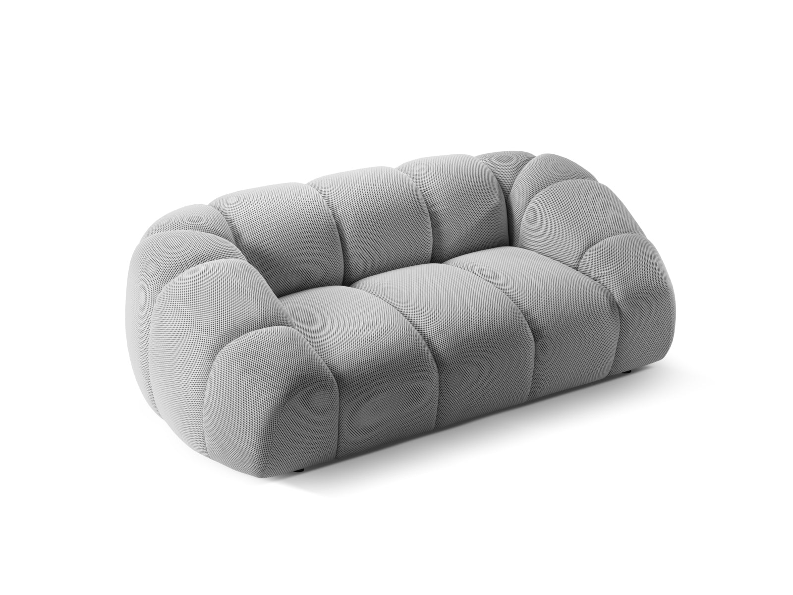 Elegantes 2-Sitzer Sofa "Diana" in Silver-Sonic, ideal für moderne Wohnstile, vereint Komfort und zeitgemäßes Design von Micadoni.