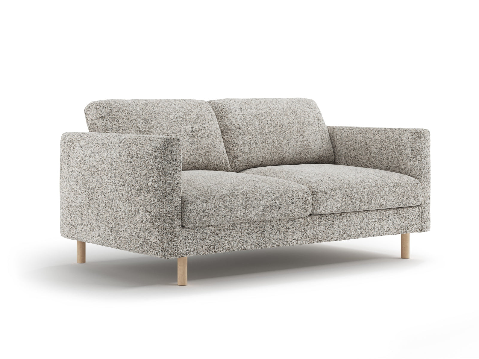 Beige Melange Eden Sofa 2 Sitzer von Micadoni, stilvolles und modernes Design für Ihr Wohnzimmer, erhältlich bei KAQTU Design AG.