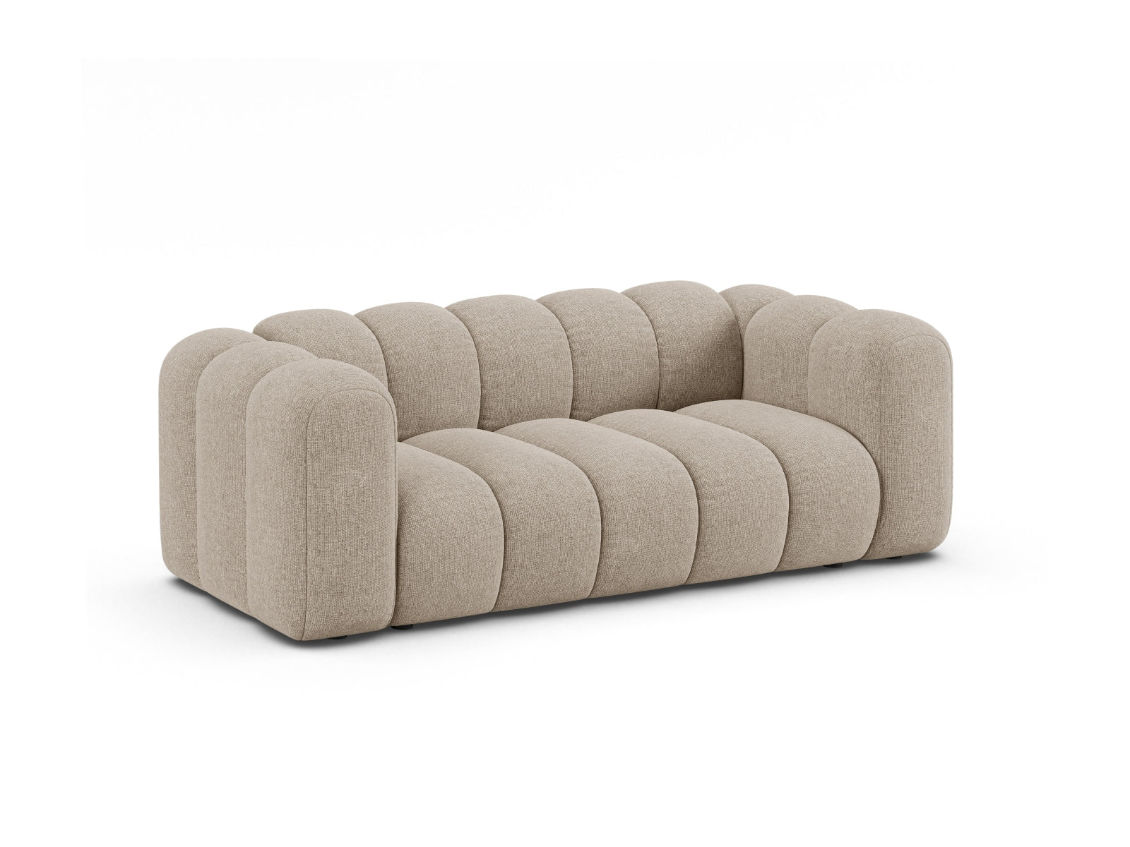 Elegantes 2-Sitzer Sofa Lupine in dunkelbeige, stilvoll und modern, ideal für jedes Wohnzimmer, erhältlich bei KAQTU Design AG.
