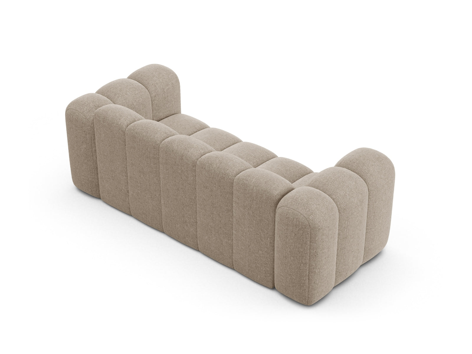 Modernes 2-Sitzer Sofa Lupine in edlem Dunkelbeige, perfekt für stilvolle Wohnräume und gemütliche Abende.