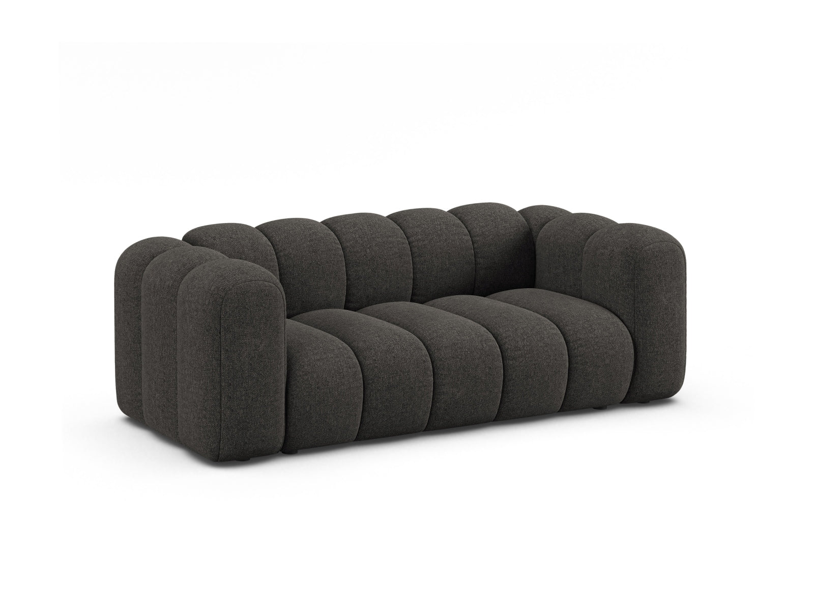 Elegantes Lupine 2-Sitzer Sofa in Dunkelgrau von Micadoni, ideal für stilvolle Wohnräume und gemütliche Abende.