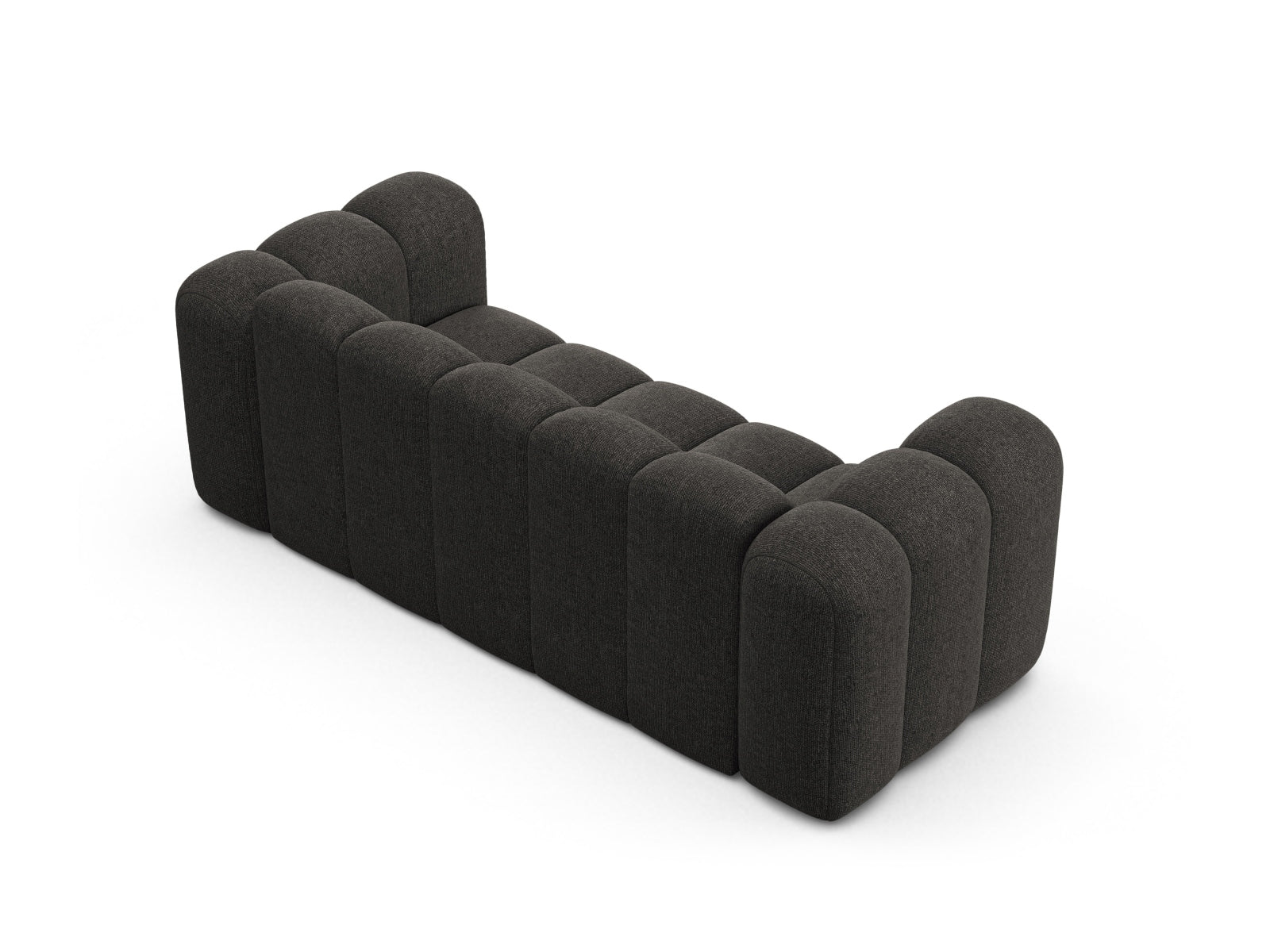Modernes 2-Sitzer Sofa Lupine in edlem Dunkelgrau von Micadoni, perfekt für entspannte Stunden und geschmackvolle Einrichtung.