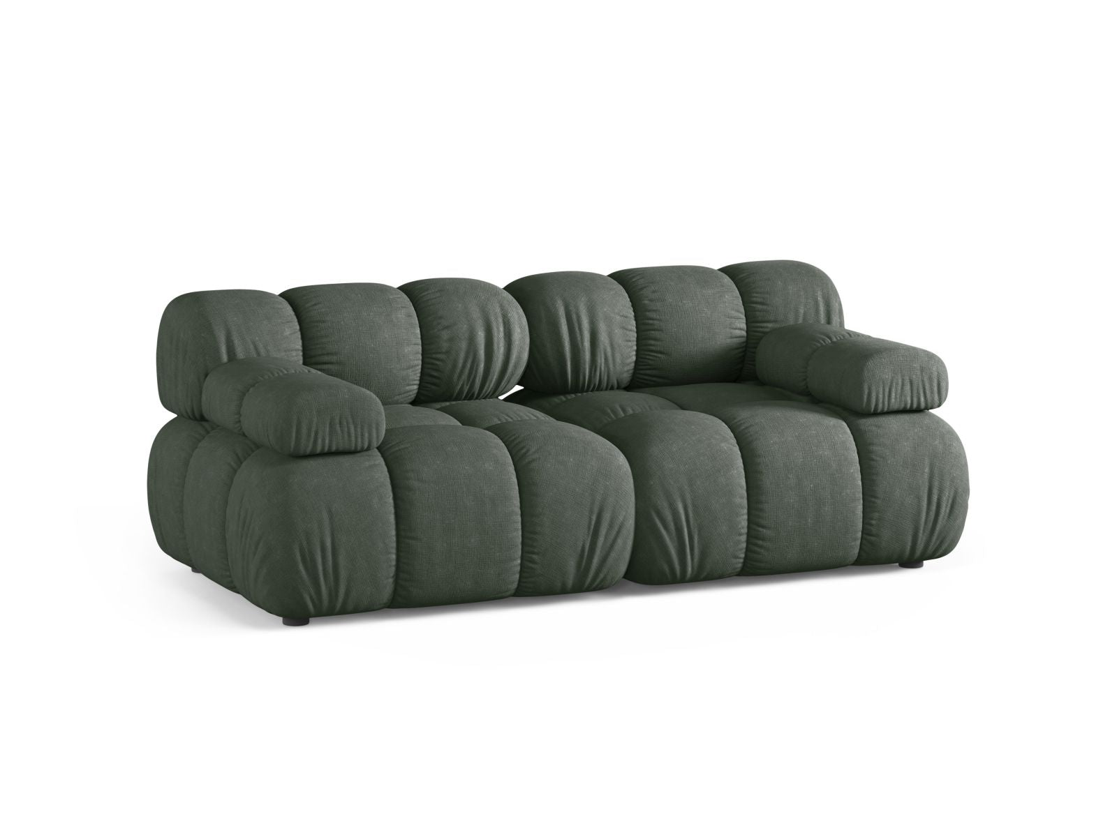 Elegantes 2-Sitzer Sofa Bellis in Moosgrün, ideal für moderne Wohnräume, erhältlich bei KAQTU Design AG.