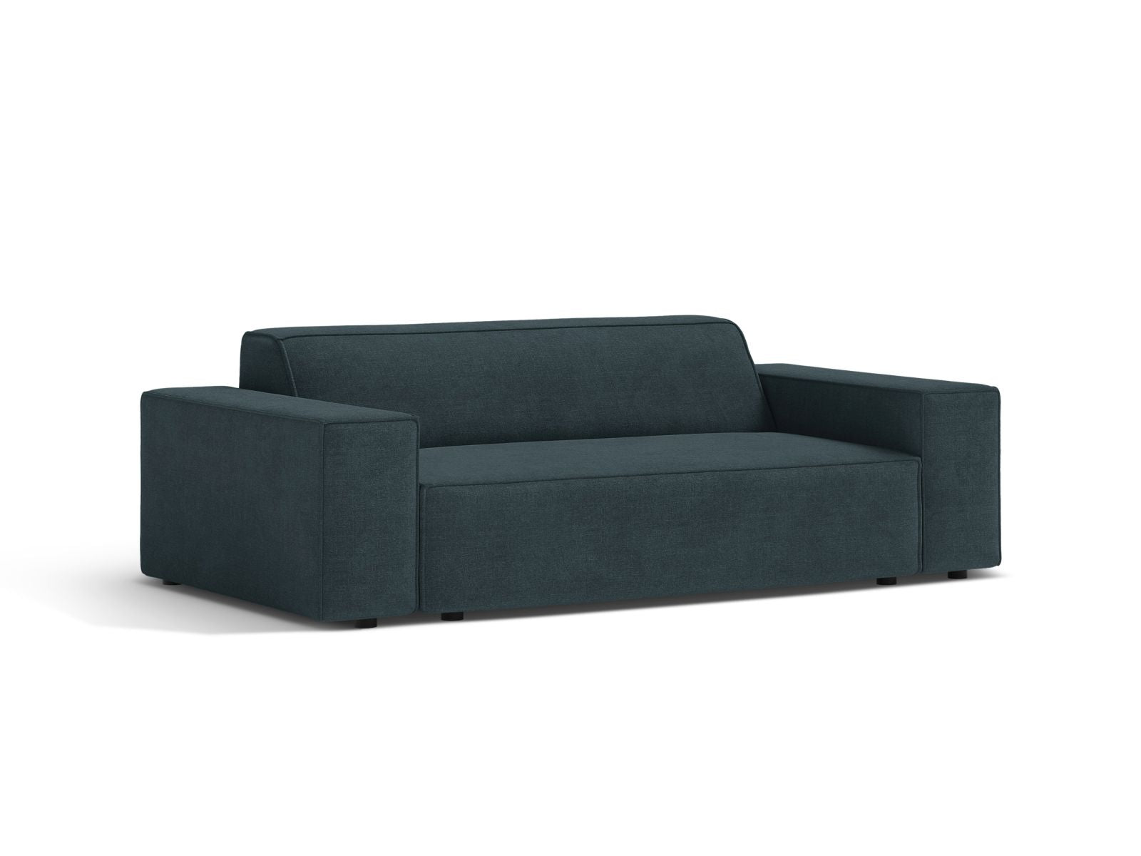 Elegantes 2-Sitzer Sofa Jodie in tiefem Petrol, stilvoll und modern, ideal für jedes Wohnzimmer, erhältlich bei KAQTU Design AG.