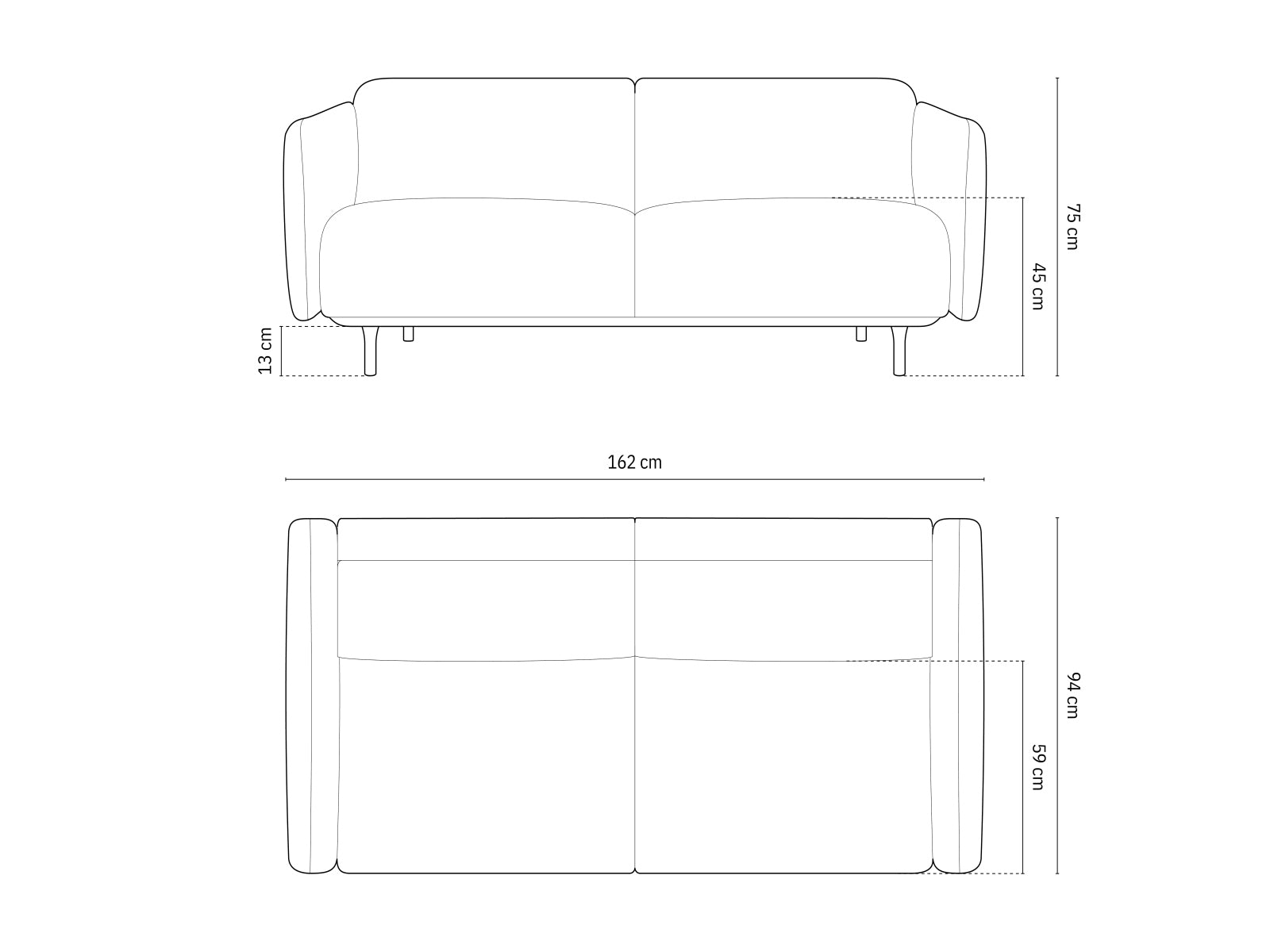 Noomi Sofa 2 Sitzer in Light Grey präsentiert im Onlineshop von KAQTU Design AG. Sofa ist von Micadoni