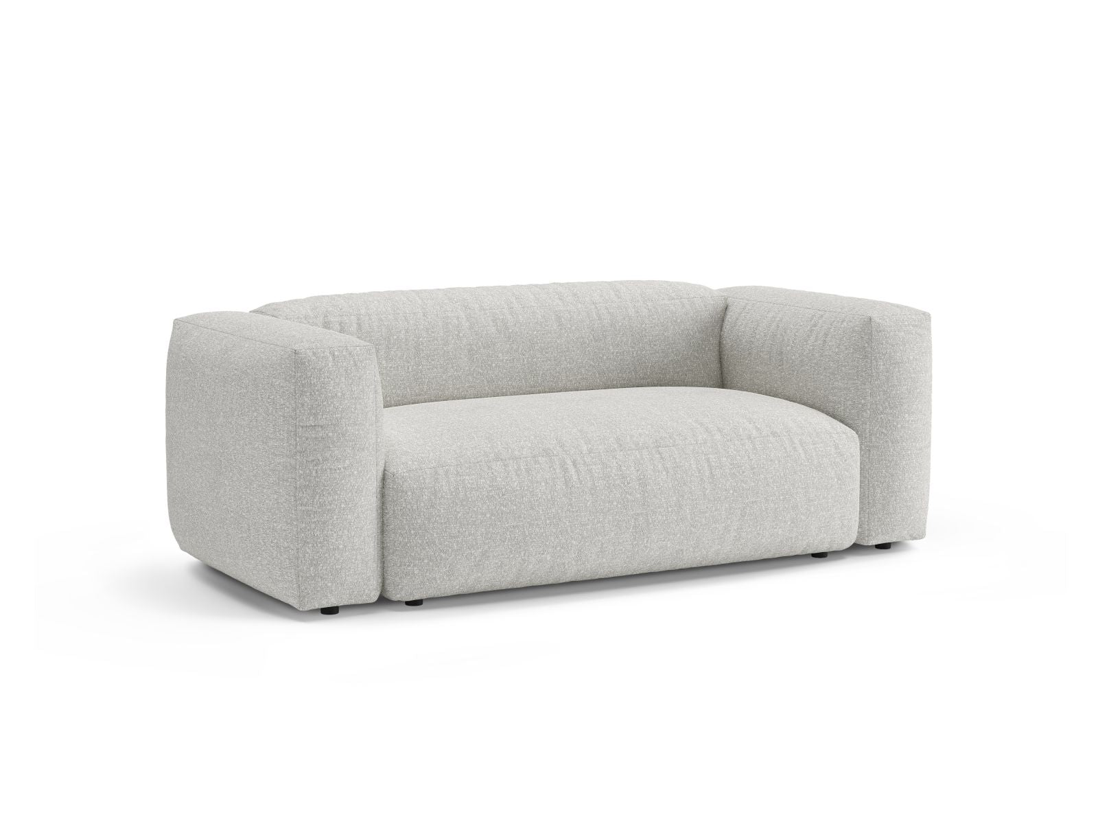 Elegantes 2-Sitzer Sofa Martina in stilvollem Grey Beige Melange, ideal für moderne Wohnräume und gemütliche Abende.